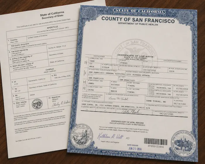Apostille Your California Birth Certificate — Apostille San Francisco